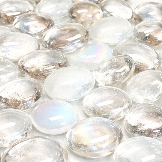 Glasdruppels 16-20mm  Weißmischung