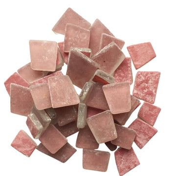 Verre Mosaique - glass mosaic -Glasmosaik-glasmozaïek-Beachglass Donkerroze - mosaicshop