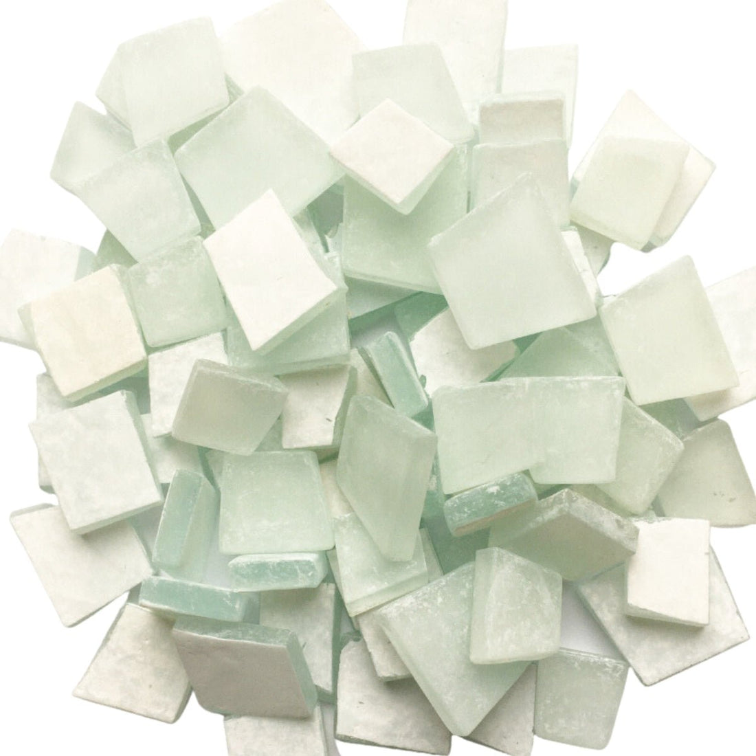 Verre Mosaique - glass mosaic -Glasmosaik-glasmozaïek-Beachglass Wit - mosaicshop