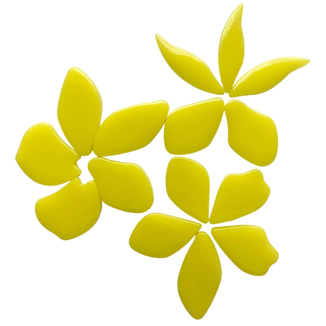 Verre Mosaique - glass mosaic -Glasmosaik-glasmozaïek-Bloemblaadjes Glas Geelzuur - mosaicshop