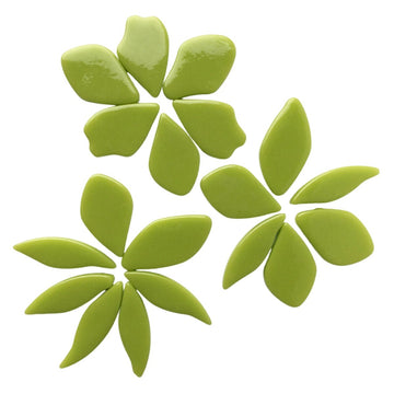 Verre Mosaique - glass mosaic -Glasmosaik-glasmozaïek-Bloemblaadjes Glas Nieuwgroen - mosaicshop