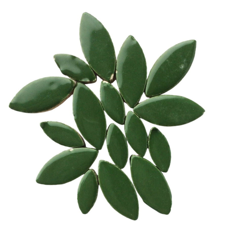 Verre Mosaique - glass mosaic -Glasmosaik-glasmozaïek-Bloemblaadjes Pesto - mosaicshop