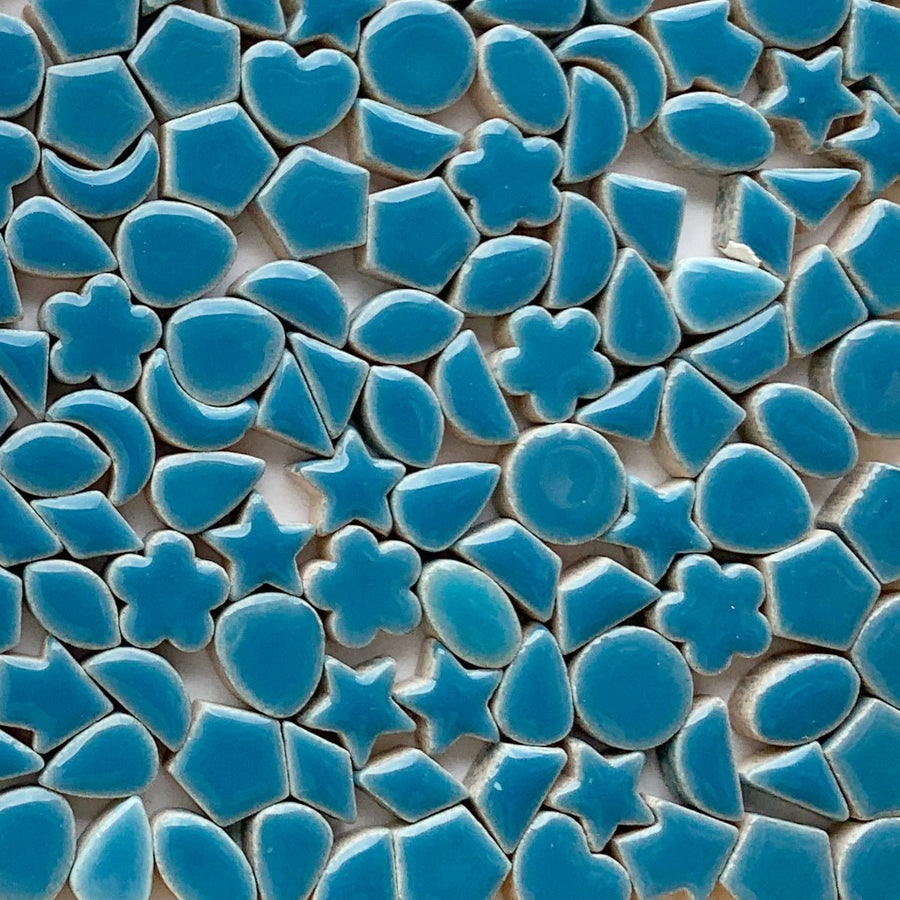 Verre Mosaique - glass mosaic -Glasmosaik-glasmozaïek-Charms Mini Blauw - mosaicshop