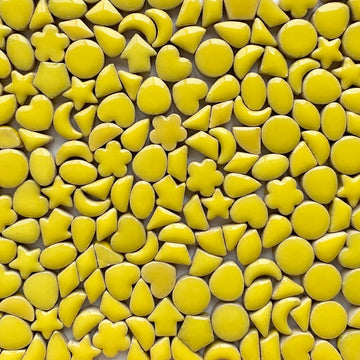 Verre Mosaique - glass mosaic -Glasmosaik-glasmozaïek-Charms Mini Geel - mosaicshop