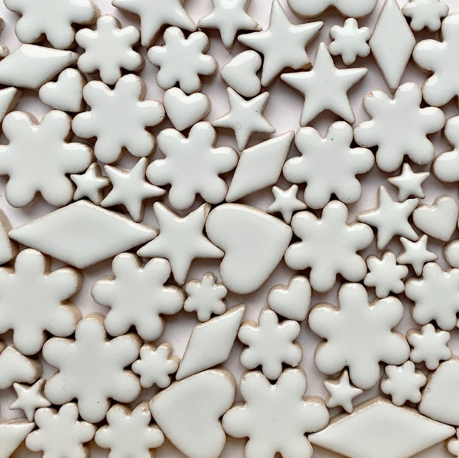 Verre Mosaique - glass mosaic -Glasmosaik-glasmozaïek-Charms Nieuw Wit - mosaicshop