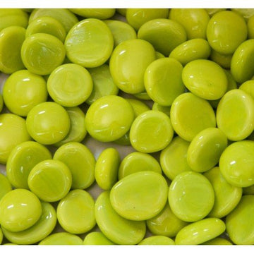 Verre Mosaique - glass mosaic -Glasmosaik-glasmozaïek-Glasdruppels 16-20mm Kiwi - mosaicshop