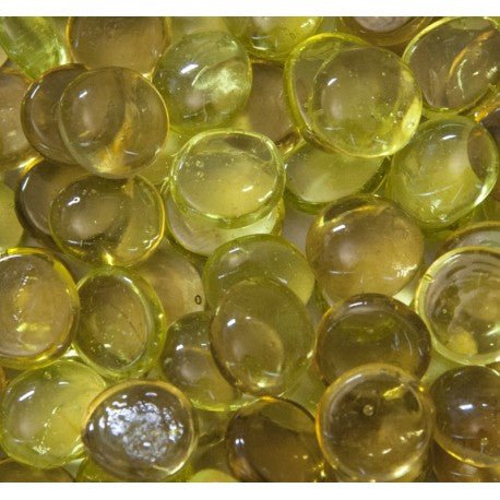 Verre Mosaique - glass mosaic -Glasmosaik-glasmozaïek-Glasdruppels 16-20mm Kristalgeel - mosaicshop