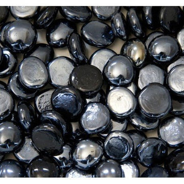 Verre Mosaique - glass mosaic -Glasmosaik-glasmozaïek-Glasdruppels 16-20mm Opaalzwart - mosaicshop