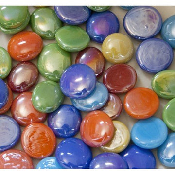 Verre Mosaique - glass mosaic -Glasmosaik-glasmozaïek-Glasdruppels 16-20mm Tropical Mix - mosaicshop