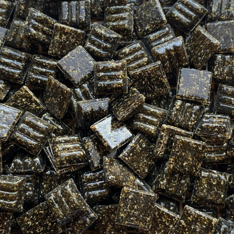 Verre Mosaique - glass mosaic -Glasmosaik-glasmozaïek-Glasmozaiek 10mm Aardebruin - mosaicshop