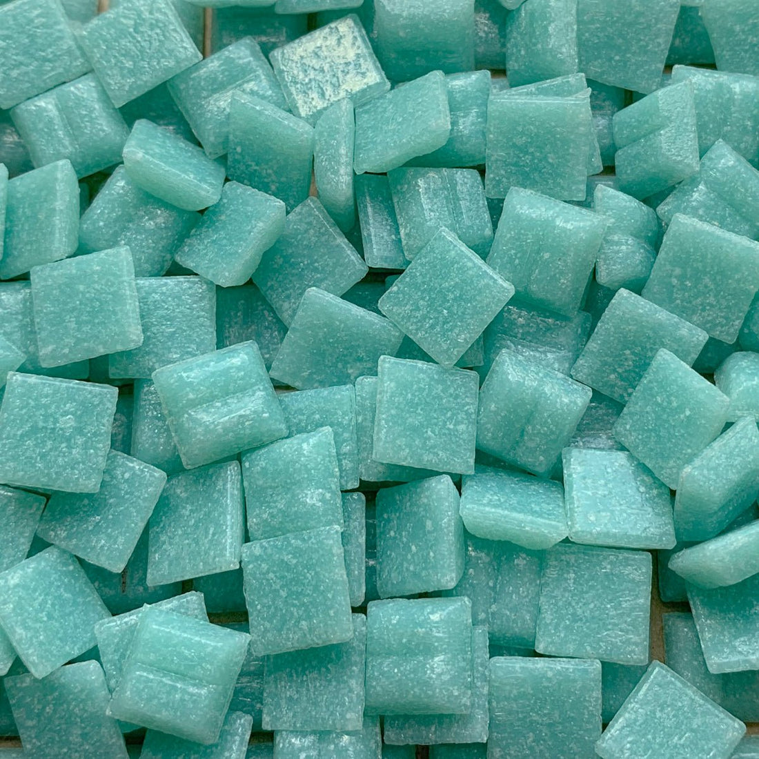 Verre Mosaique - glass mosaic -Glasmosaik-glasmozaïek-Glasmozaiek 10mm Caraïbisch Blauw - mosaicshop