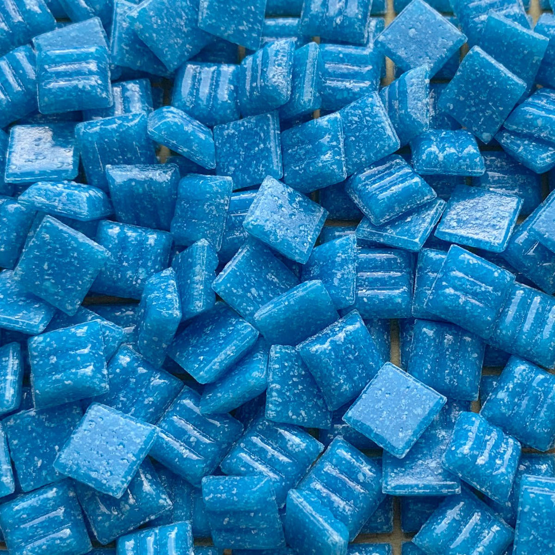 Verre Mosaique - glass mosaic -Glasmosaik-glasmozaïek-Glasmozaiek 10mm Diepzee Turkoois - mosaicshop