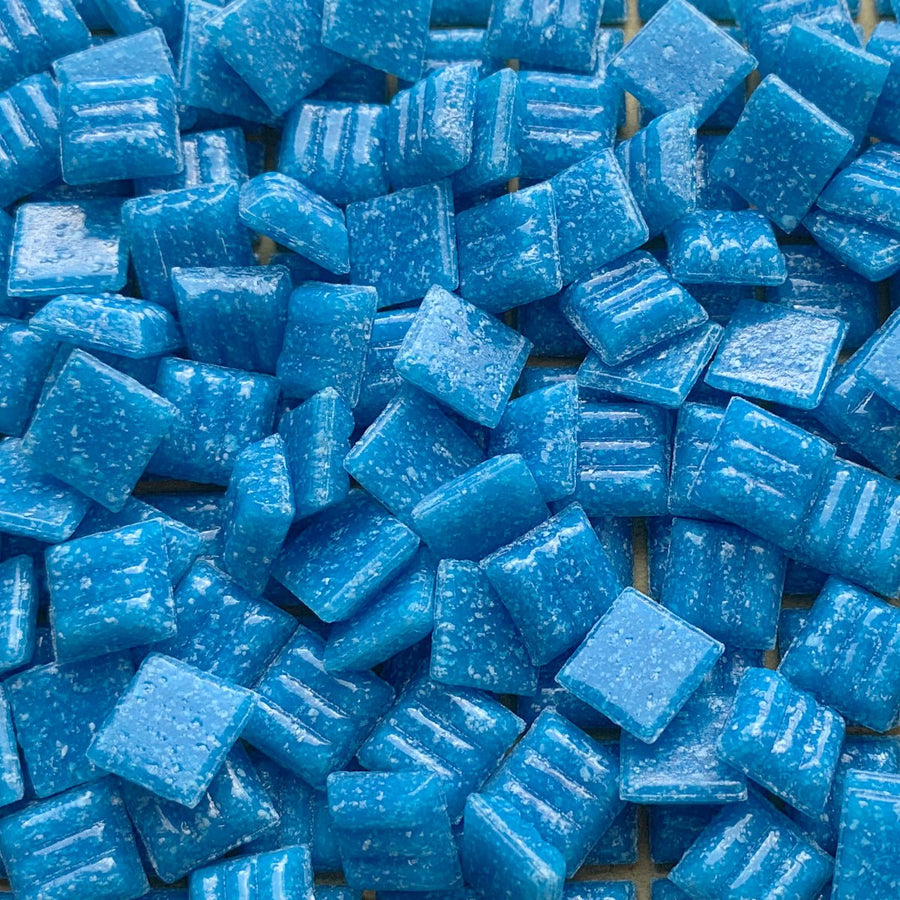 Verre Mosaique - glass mosaic -Glasmosaik-glasmozaïek-Glasmozaiek 10mm Diepzee Turkoois - mosaicshop