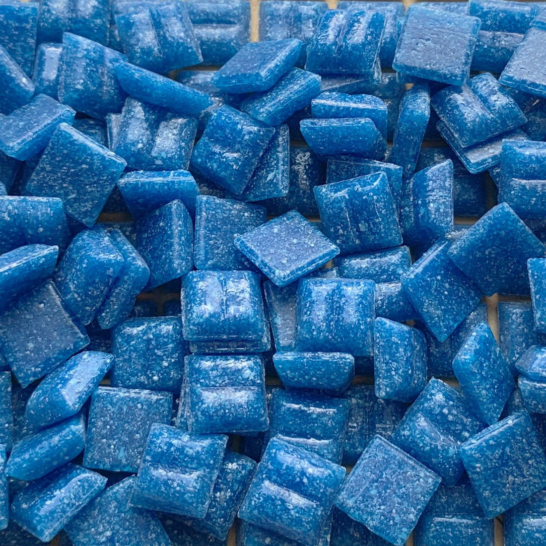 Verre Mosaique - glass mosaic -Glasmosaik-glasmozaïek-Glasmozaiek 10mm Donkerturkoois - mosaicshop