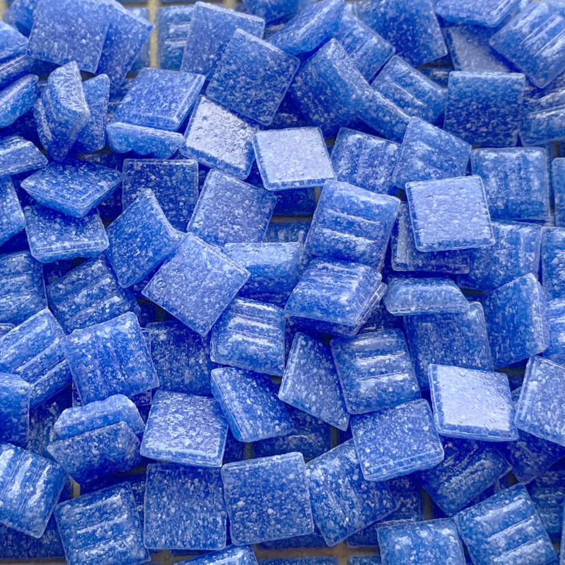 Verre Mosaique - glass mosaic -Glasmosaik-glasmozaïek-Glasmozaiek 10mm Hemelsblauw - mosaicshop