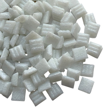 Verre Mosaique - glass mosaic -Glasmosaik-glasmozaïek-Glasmozaiek 10mm Ijswit - mosaicshop