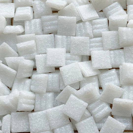 Pâtes de Verre 10mm  Blanc De Glace