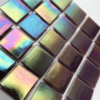 Verre Mosaique - glass mosaic -Glasmosaik-glasmozaïek-Glasmozaiek Iriserend 20mm Amethist - mosaicshop