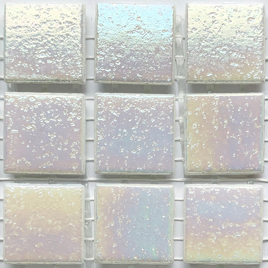 Verre Mosaique - glass mosaic -Glasmosaik-glasmozaïek-Glasmozaiek Iriserend 20mm Engelvleugel - mosaicshop