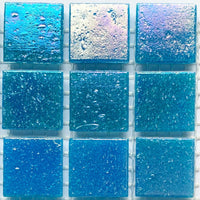 Verre Mosaique - glass mosaic -Glasmosaik-glasmozaïek-Glasmozaiek Iriserend 20mm Koningsblauw - mosaicshop