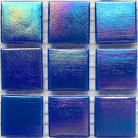 Verre Mosaique - glass mosaic -Glasmosaik-glasmozaïek-Glasmozaiek Iriserend 20mm Saffierblauw - mosaicshop