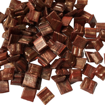 Verre Mosaique - glass mosaic -Glasmosaik-glasmozaïek-Glasmozaiek met Goud Dooradert 10mm Granaat - mosaicshop