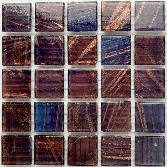 Gold Glass Mosaic 20mm  Indigo