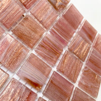 Verre Mosaique - glass mosaic -Glasmosaik-glasmozaïek-Glasmozaiek met Goud Dooradert 20mm Lippenstift - mosaicshop