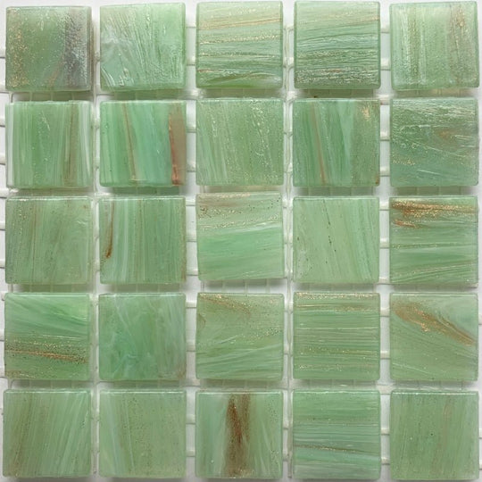 Gold Glass Mosaic 20mm  Fern