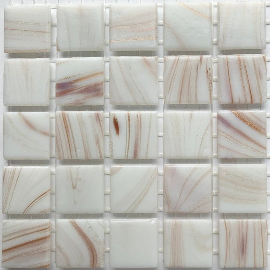 Gold Glass Mosaic 20mm  White Gold