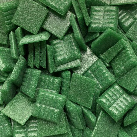 Verre Mosaique - glass mosaic -Glasmosaik-glasmozaïek-Glasmozaiek Murano 20mm Bladgroen - mosaicshop