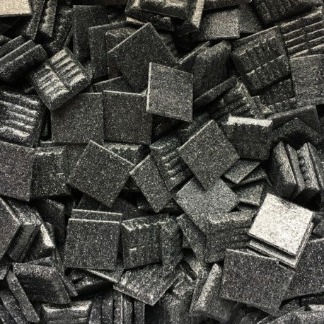 Verre Mosaique - glass mosaic -Glasmosaik-glasmozaïek-Glasmozaiek Murano 20mm Grafiet - mosaicshop