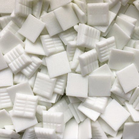 Verre Mosaique - glass mosaic -Glasmosaik-glasmozaïek-Glasmozaiek Murano 20mm Wit - mosaicshop