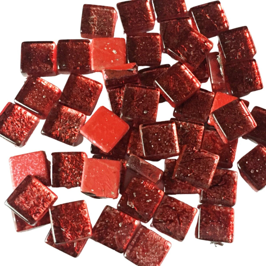 Verre Mosaique - glass mosaic -Glasmosaik-glasmozaïek-Glasmozaiek Spiegel 10mm Framboos - mosaicshop