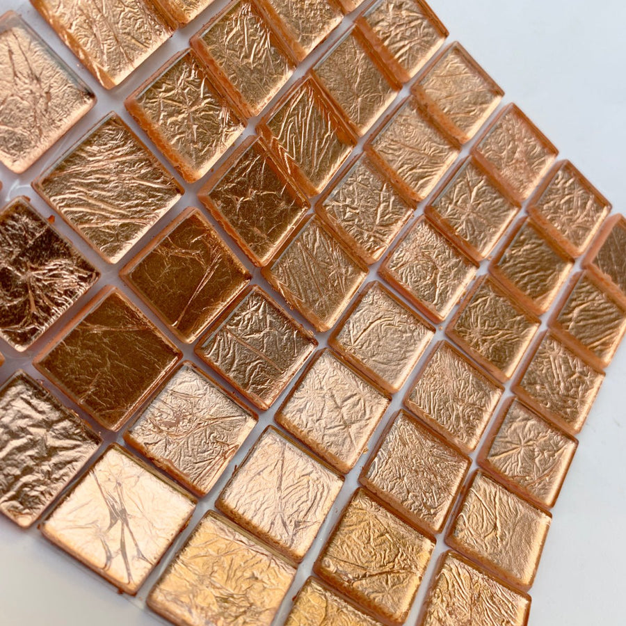 Verre Mosaique - glass mosaic -Glasmosaik-glasmozaïek-Glasmozaiek Spiegel 20mm Champagne - mosaicshop