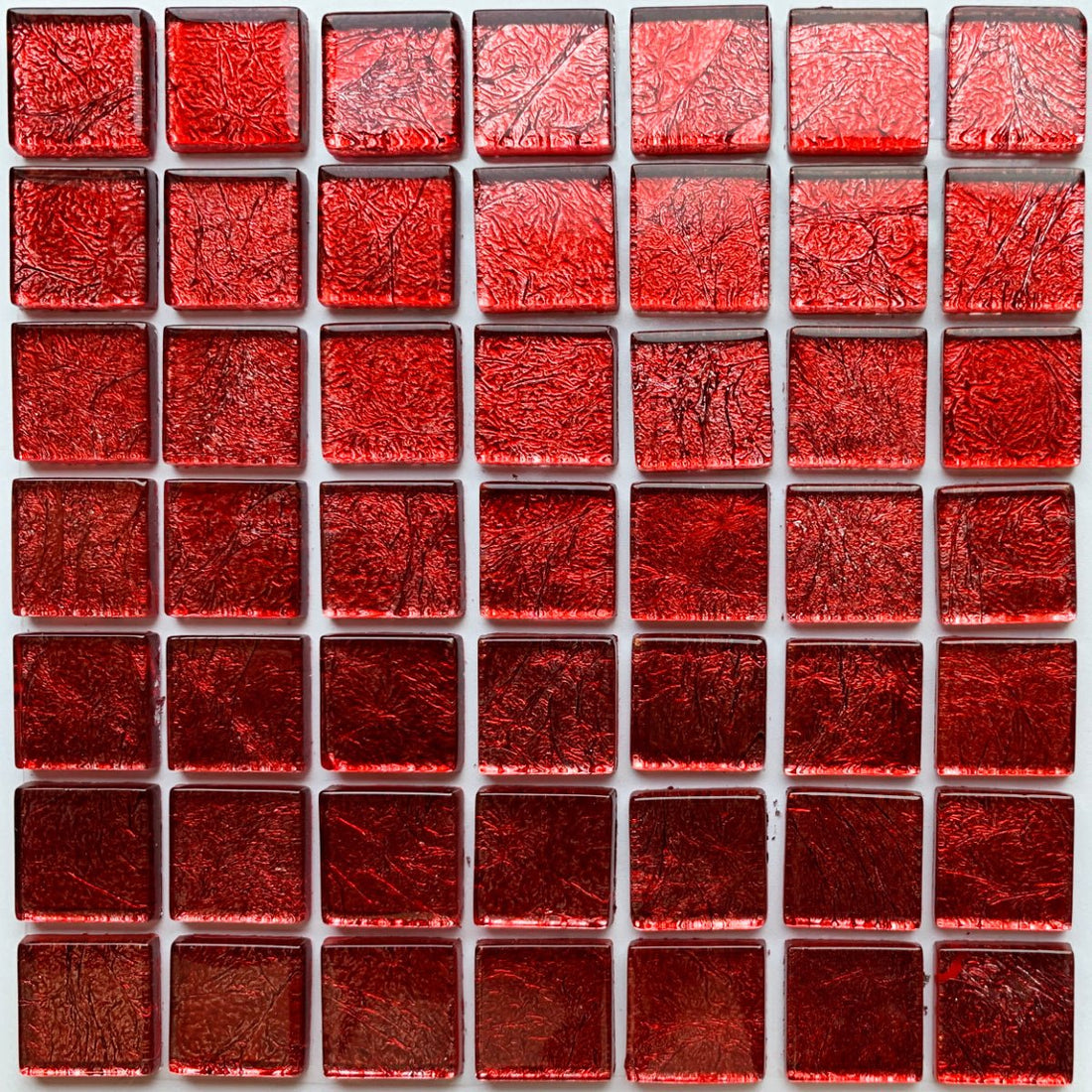 Verre Mosaique - glass mosaic -Glasmosaik-glasmozaïek-Glasmozaiek Spiegel 20mm Framboos - mosaicshop