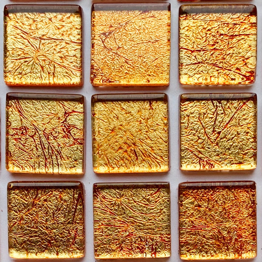 Verre Mosaique - glass mosaic -Glasmosaik-glasmozaïek-Glasmozaiek Spiegel 20mm Koper - mosaicshop