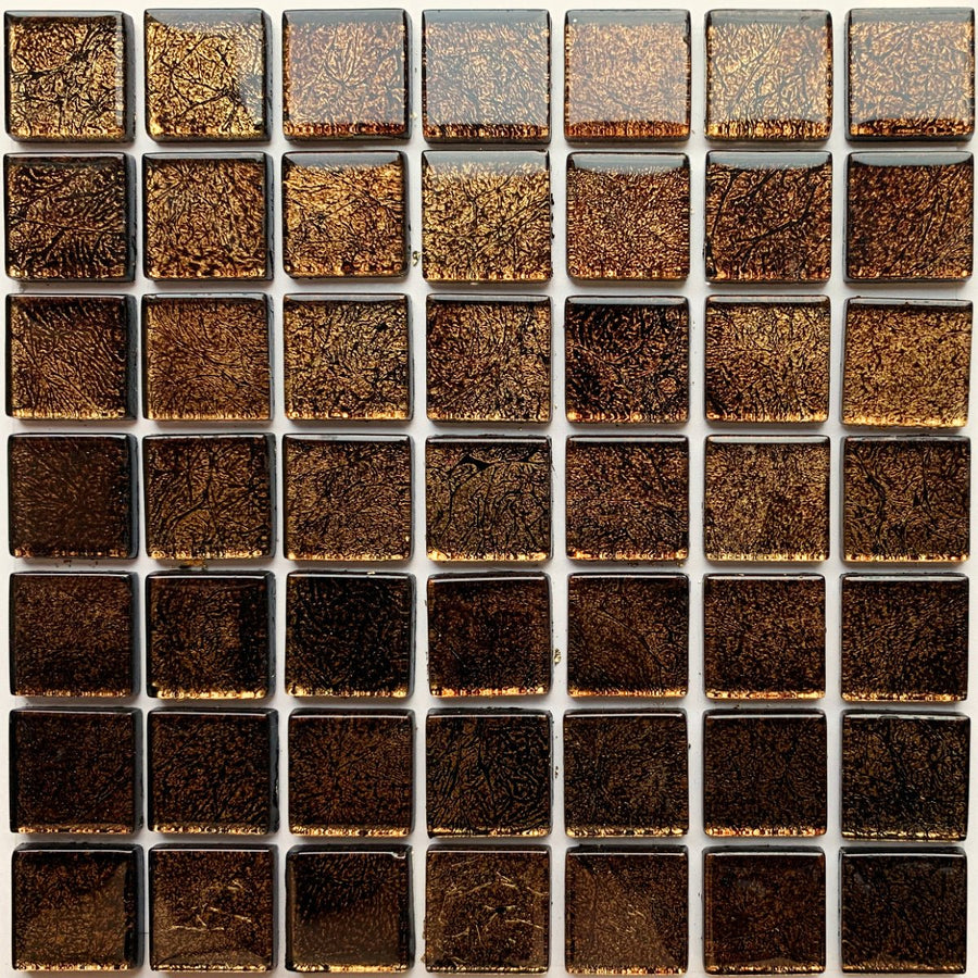 Verre Mosaique - glass mosaic -Glasmosaik-glasmozaïek-Glasmozaiek Spiegel 20mm Messing - mosaicshop