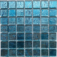 Verre Mosaique - glass mosaic -Glasmosaik-glasmozaïek-Glasmozaiek Spiegel 20mm Turkoois - mosaicshop
