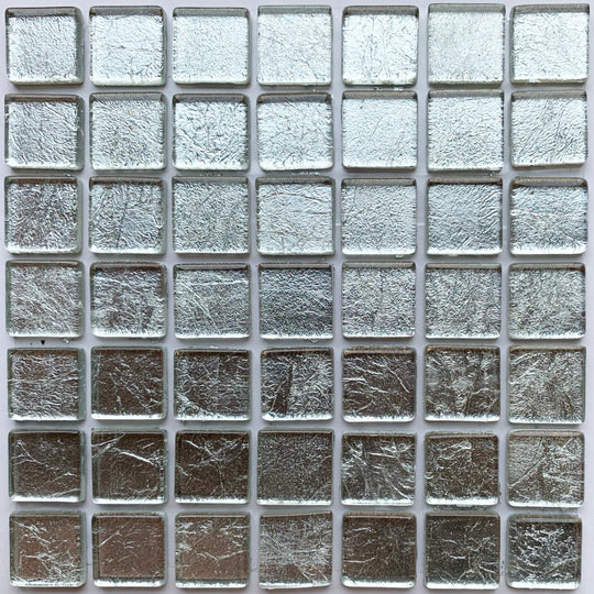 Mirrored/Metallic Tiles 20mm  Silver
