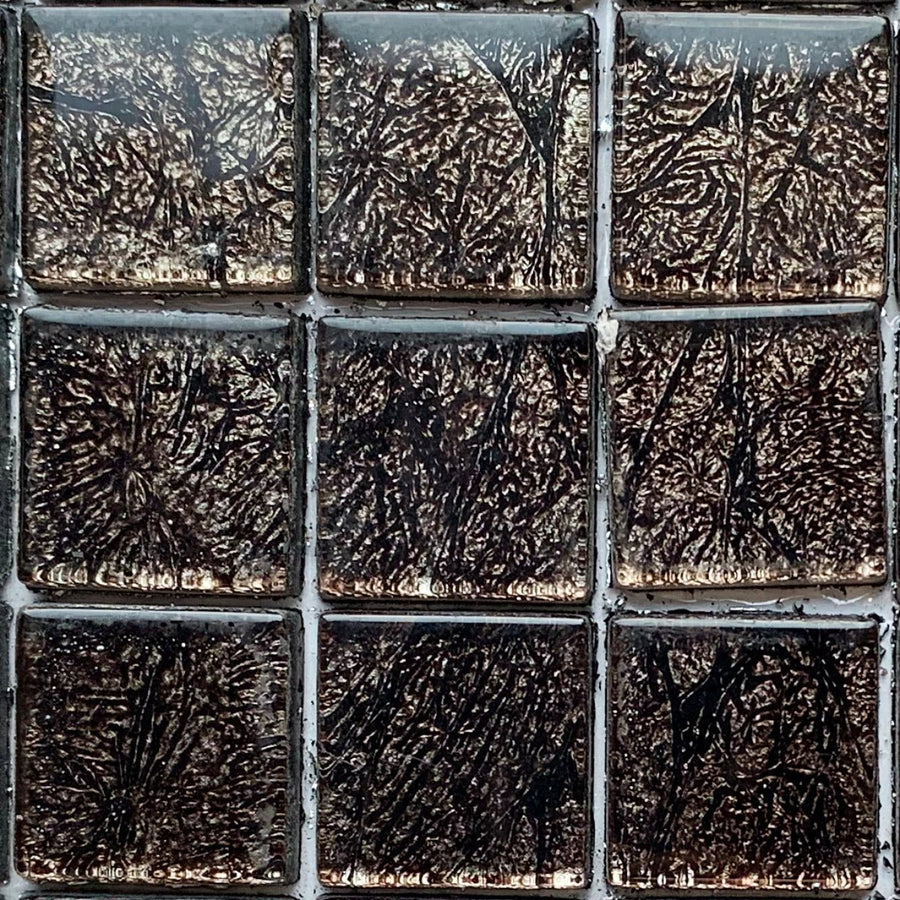 Verre Mosaique - glass mosaic -Glasmosaik-glasmozaïek-Glasmozaiek Spiegel 20mm Zwart - mosaicshop