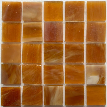 Verre Mosaique - glass mosaic -Glasmosaik-glasmozaïek-Glasmozaiek Tiffany Glacier 20mm Butterscotch - mosaicshop