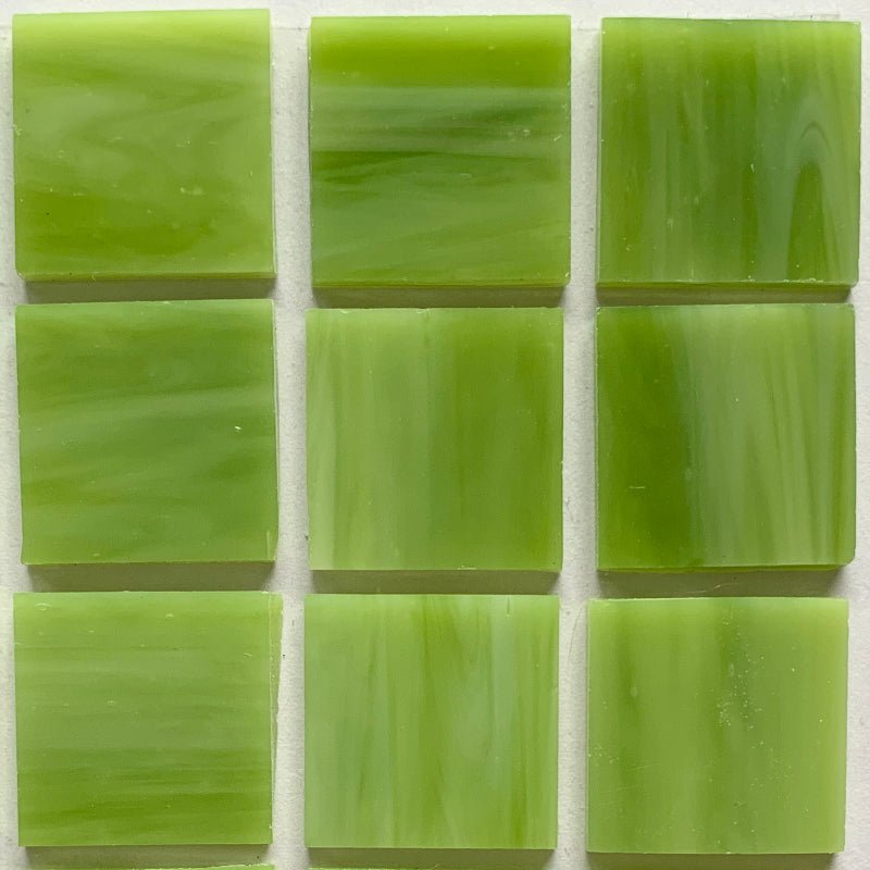 Verre Mosaique - glass mosaic -Glasmosaik-glasmozaïek-Glasmozaiek Tiffany Glacier 20mm Groene Thee - mosaicshop
