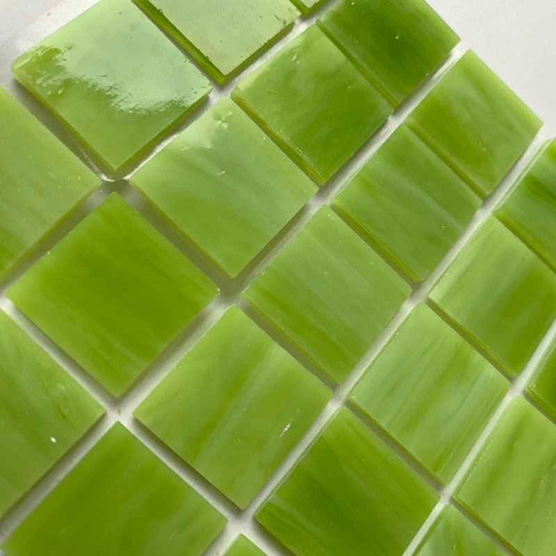 Verre Mosaique - glass mosaic -Glasmosaik-glasmozaïek-Glasmozaiek Tiffany Glacier 20mm Groene Thee - mosaicshop