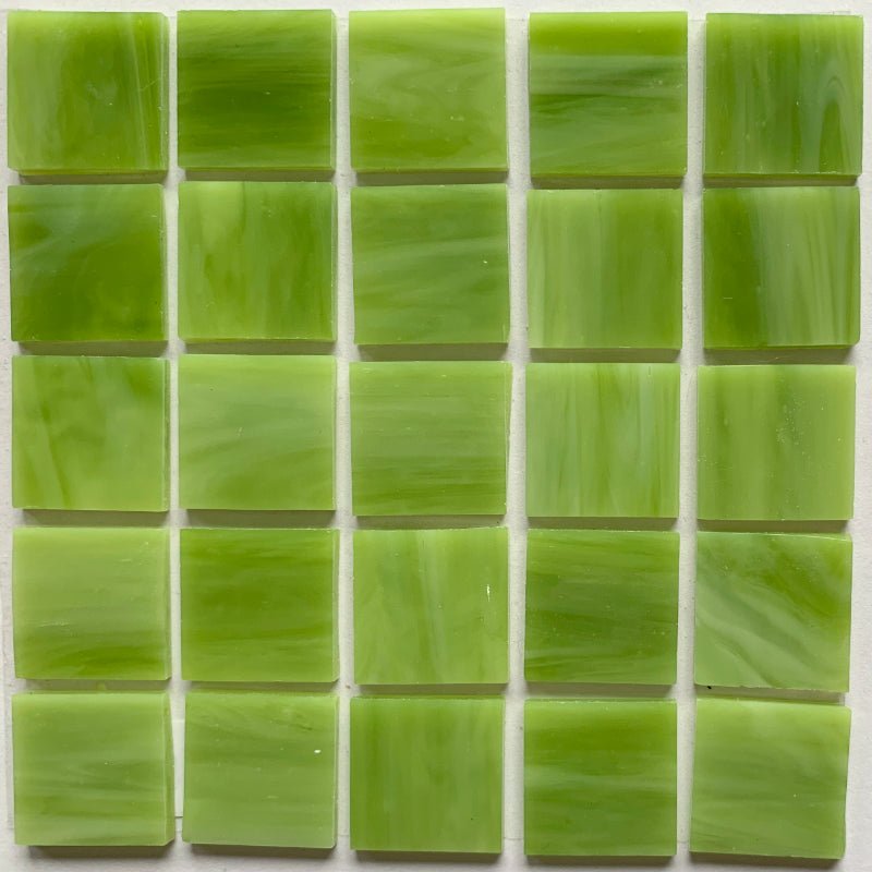 Verre Mosaique - glass mosaic -Glasmosaik-glasmozaïek-Glasmozaiek Tiffany Glacier 20mm Groene Thee - mosaicshop