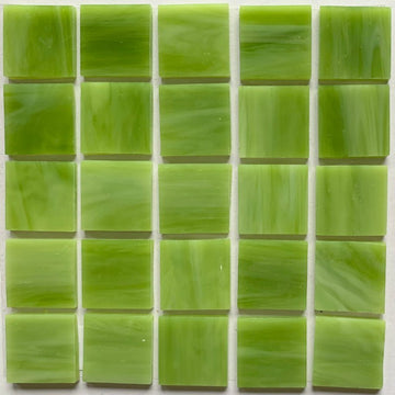 Verre Mosaique - glass mosaic -Glasmosaik-glasmozaïek-Glasmozaiek Tiffany Glacier 20mm Groene Thee - mosaicshop