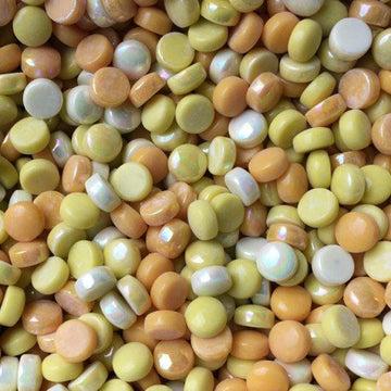 Verre Mosaique - glass mosaic -Glasmosaik-glasmozaïek-Glasnopjes 12mm Geelmix - mosaicshop