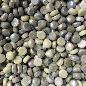 Verre Mosaique - glass mosaic -Glasmosaik-glasmozaïek-Glasnopjes 12mm Mosgroenmix - mosaicshop