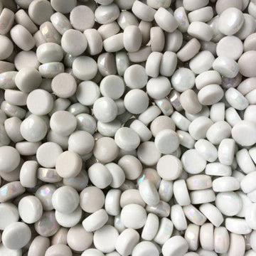 Verre Mosaique - glass mosaic -Glasmosaik-glasmozaïek-Glasnopjes 12mm Witmix - mosaicshop