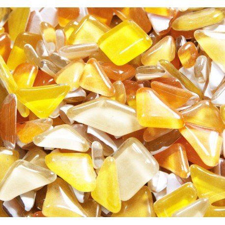 Verre Mosaique - glass mosaic -Glasmosaik-glasmozaïek-Glaspuzzels Zonnebloemmix - mosaicshop